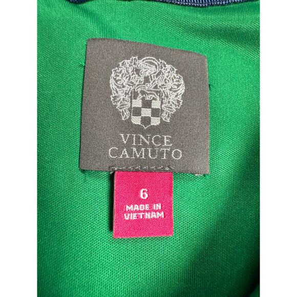 Vince Camuto Fit and Flare Dress Pleated Green Sleeveless Size 6 - Picture 10 of 11